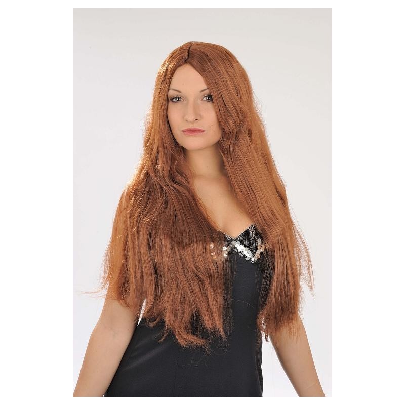 Perruque cheveux long ondulée adulte