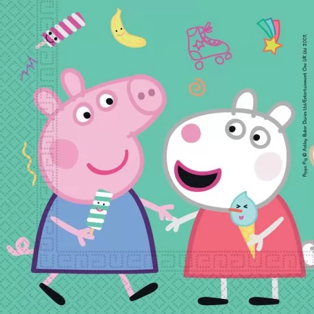 20 serviettes peppa pig