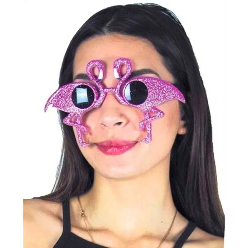 Lunettes flamants roses à paillettes