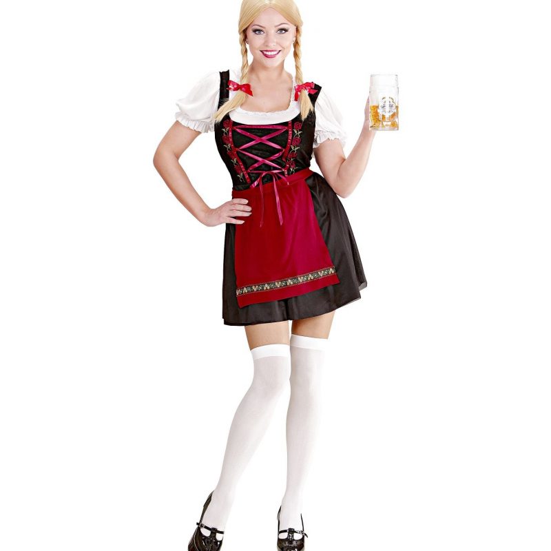 Déguisement de serveuse Bavaroise rouge femme