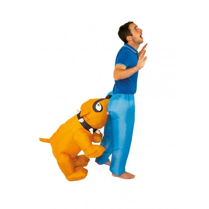 Déguisement gonflable morsure de bouledogue