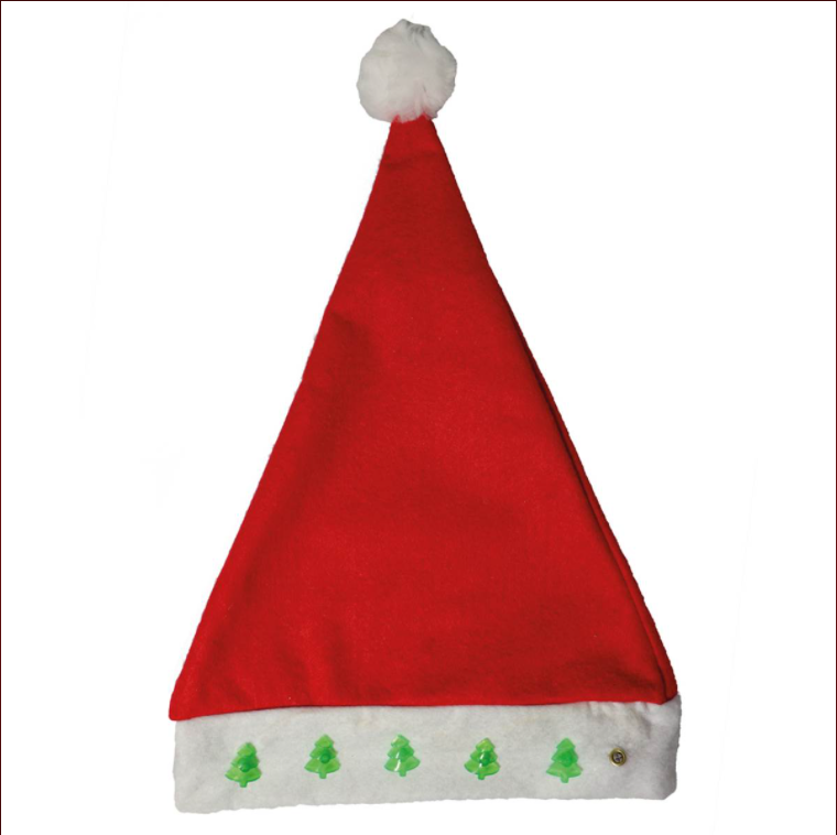 Bonnet de noël avec sapin lumineux