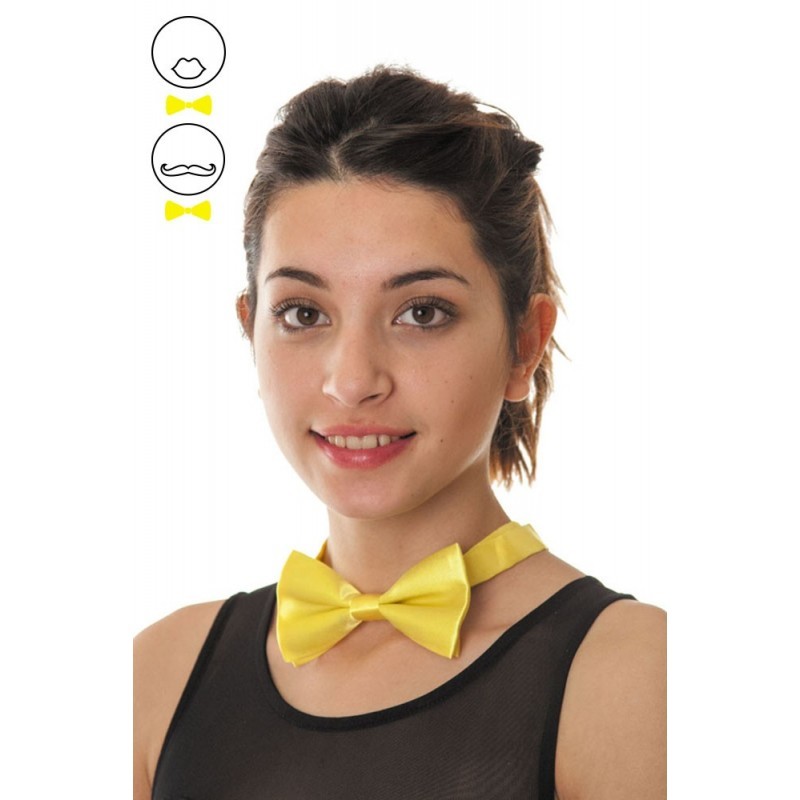 Nœud papillon satiné fluo