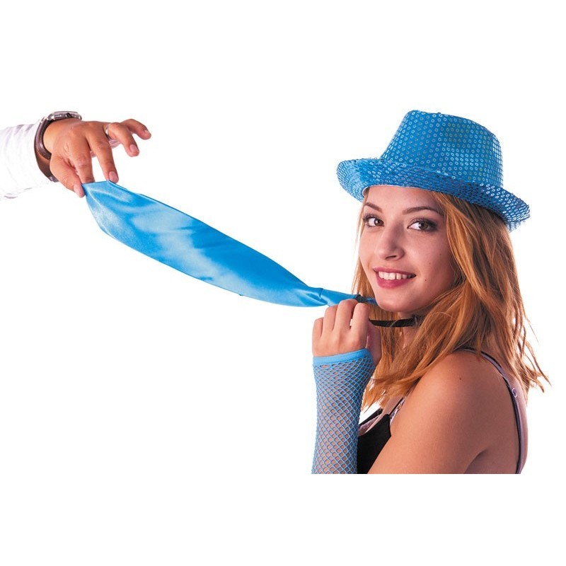 Cravate fluo bleu