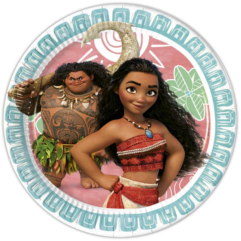8 assiettes d'anniversaire Vaiana 23 cm - Disney