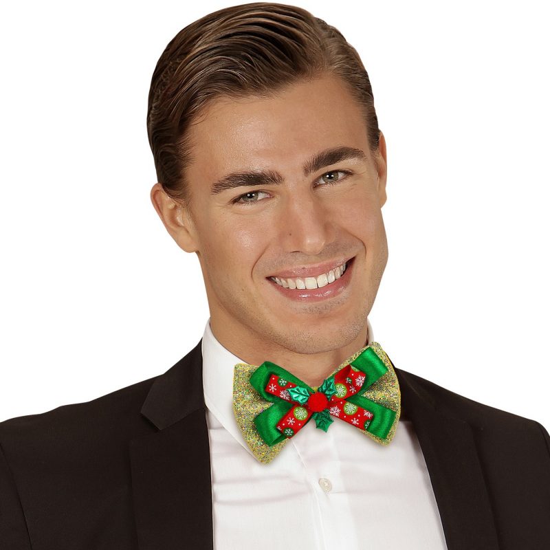 Nœud papillon pailleté de Noël