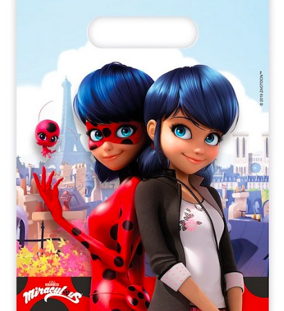 6 sachets d'anniversaire Miraculous