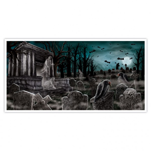 Bannière horizontale Cimetière de 165 x 84 cm