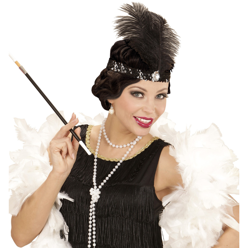 Bandeau plume et sequins