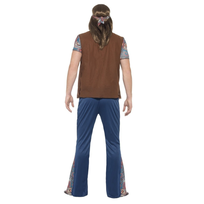 Costume Hippie homme bleu et marron