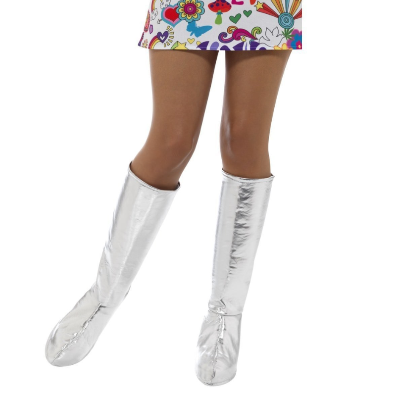 Couvres bottes argentés femme