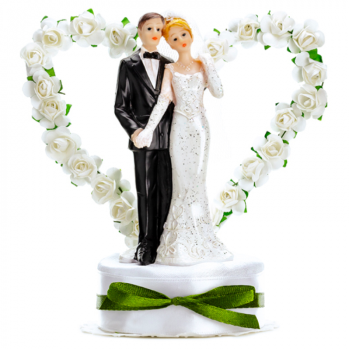 Figurine mariage coeur 16 cm