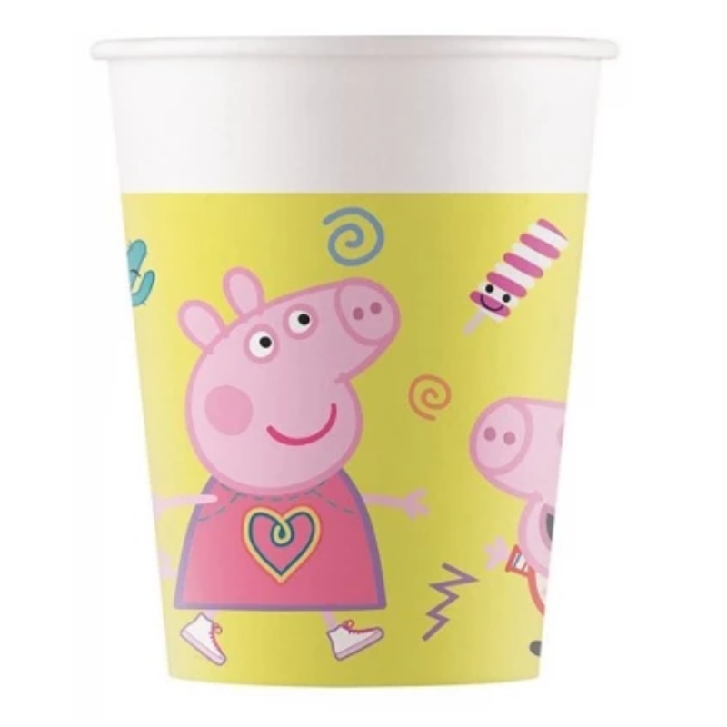 8 verres peppa pig