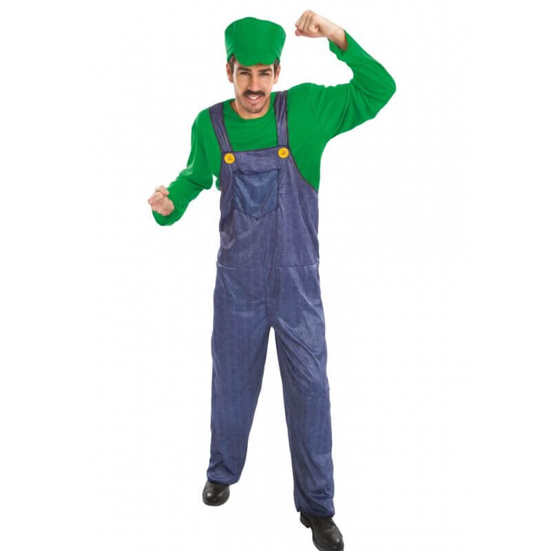 Déguisement Mr plombier Luigi adulte