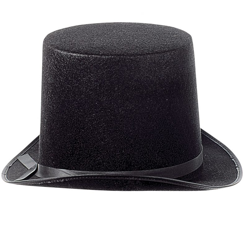 Maxi chapeau haut de forme en noir