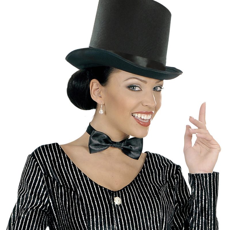 Maxi chapeau haut de forme en noir