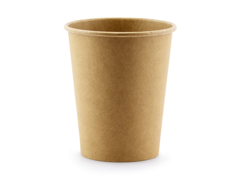 6 Gobelets cartonnés marron kraft 200 ML