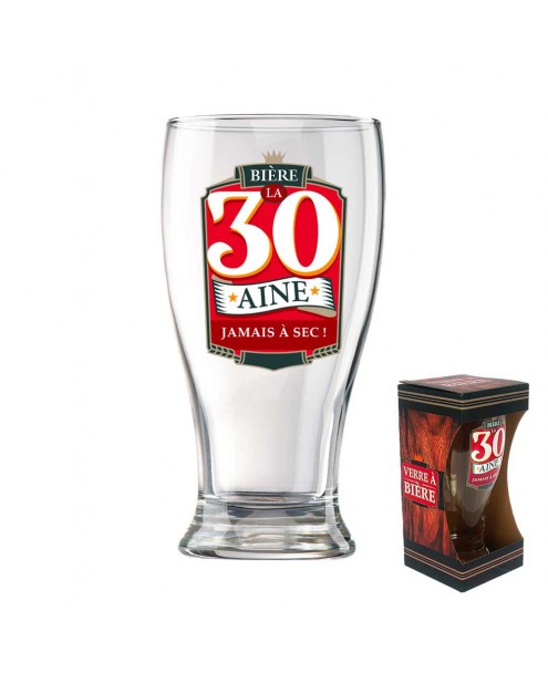 Verre à bière avec message 16 cm 4 Verre à bière avec message 16 cm