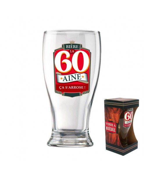 Verre à bière avec message 16 cm 7 Verre à bière avec message 16 cm