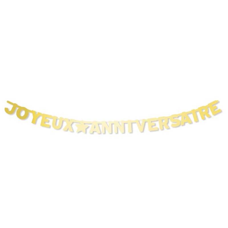 Guirlande joyeux anniversaire or