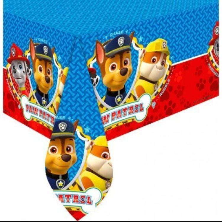 Nappe d'anniversaire Pat Patrouille 120x180