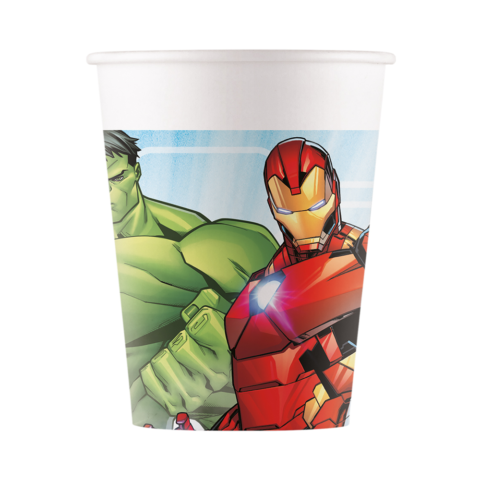 8 gobelets d'anniversaire Avengers 200ml - Marvel