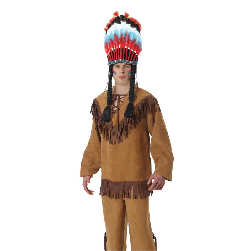Déguisement chemise d'indien homme