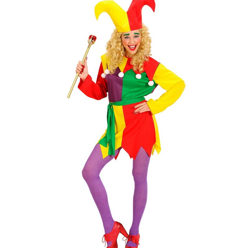 Déguisement de fou du roi multicolore femme