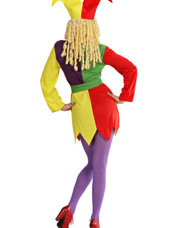 Déguisement de fou du roi multicolore femme