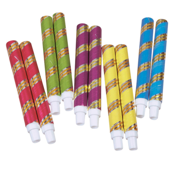 Lot de 6 sarbacanes multicolores