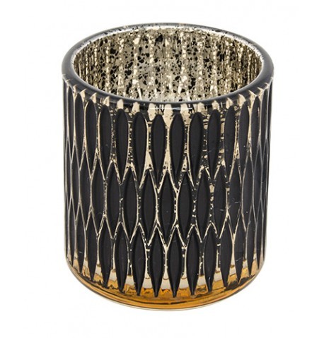 Photophore verre design noir