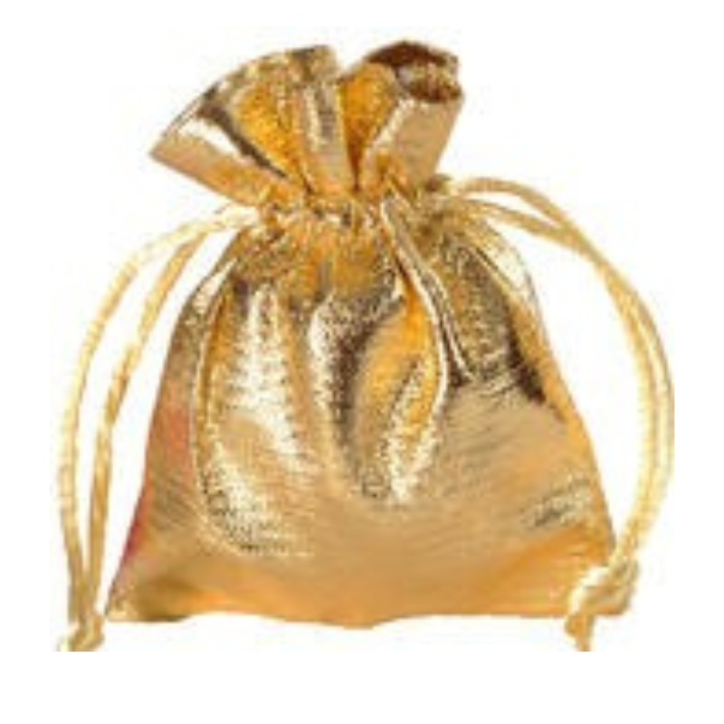 6 sachets brillants or