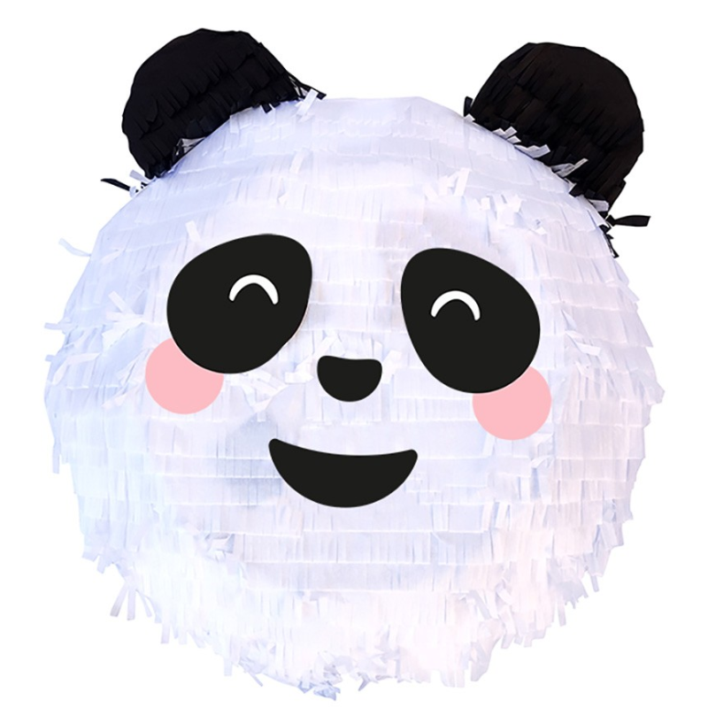 Pinata à tirer tête de panda 40 cm