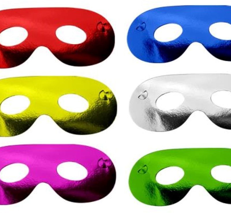 Sachet de 6 loups métallisés