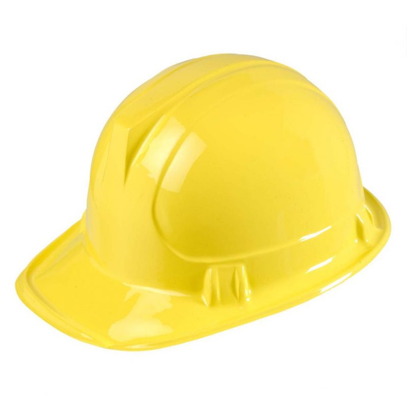 Casque de chantier village people PVC jaune