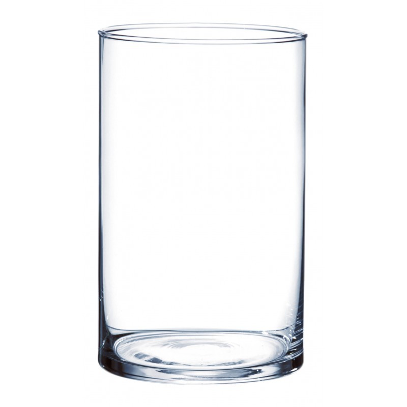 Location vase cylindrique en verre 25cm