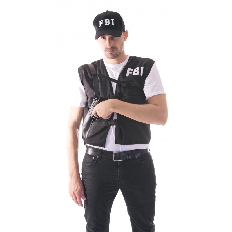 Gilet FBI noir adulte