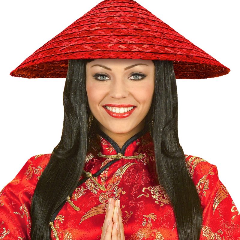 Chapeau vietkong en paille