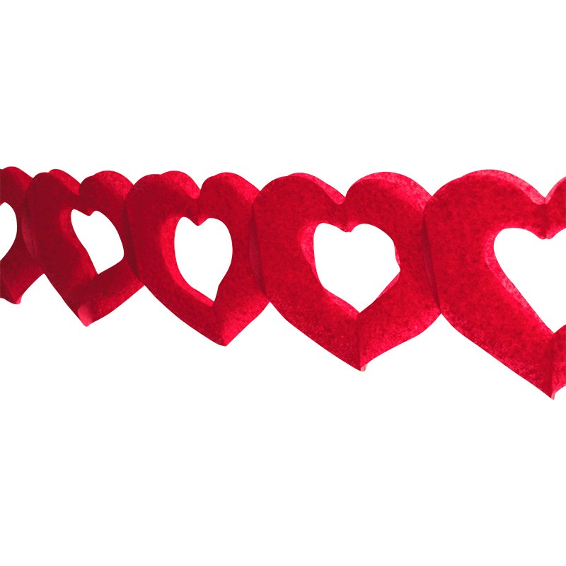 Guirlande de cœurs 4m