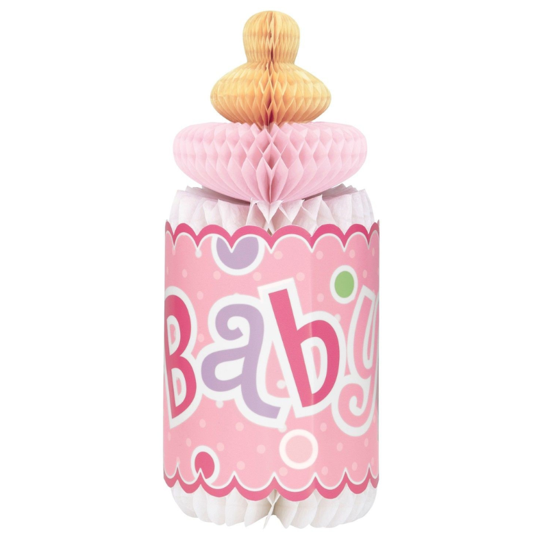 Centre de table biberon nid d'abeille 1 Centre de table biberon nid d'abeille