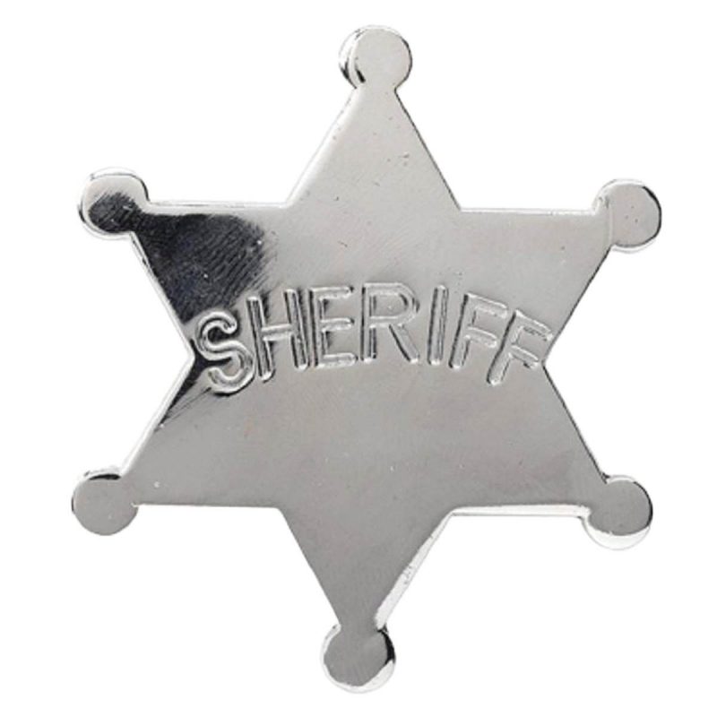 Plaque de shérif argentée