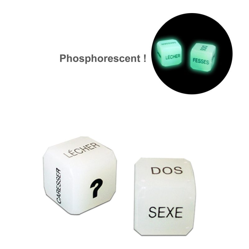 Dés coquins phosphorescents