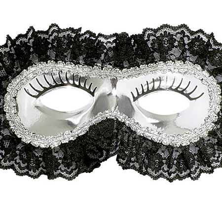 Loup avec faux cils et dentelle