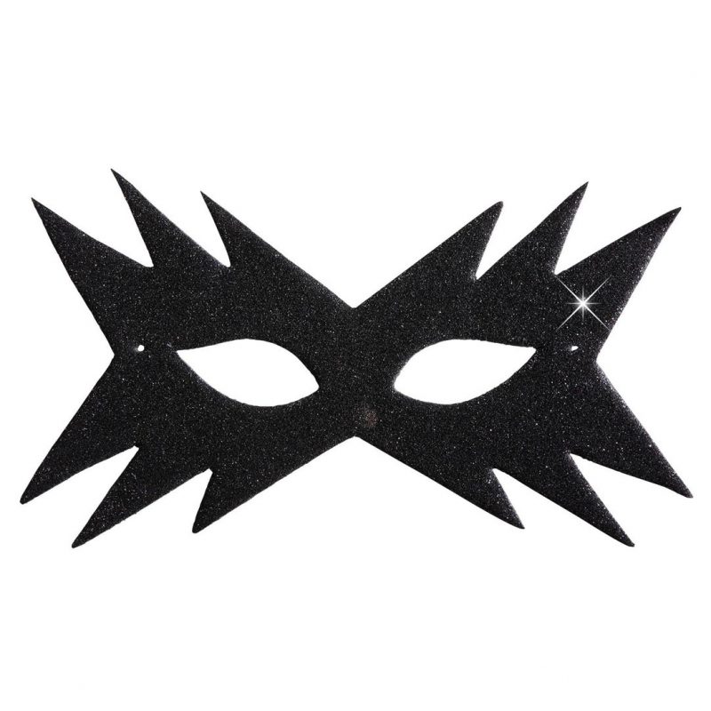 Loup étoile noir à paillettes