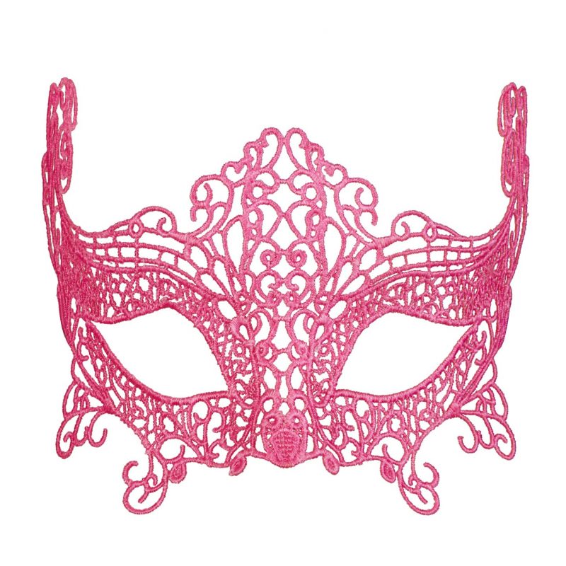 Loup en dentelle rose