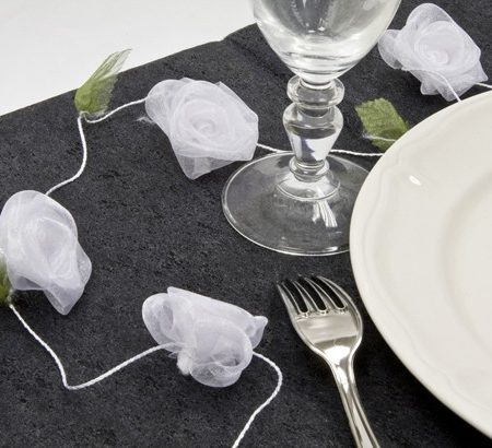 Guirlande de roses en organza 2.5m