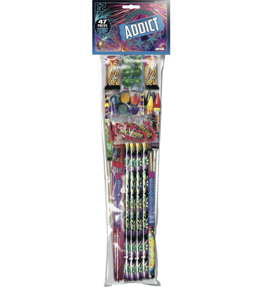 Kit de 47 pièces fusées et pétards "European Addict"