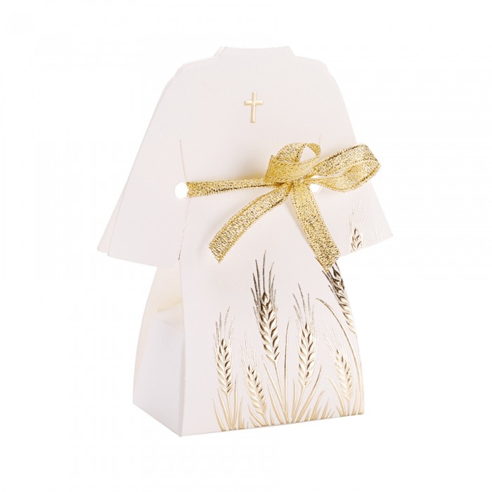 10 contenants à dragées robe de communion
