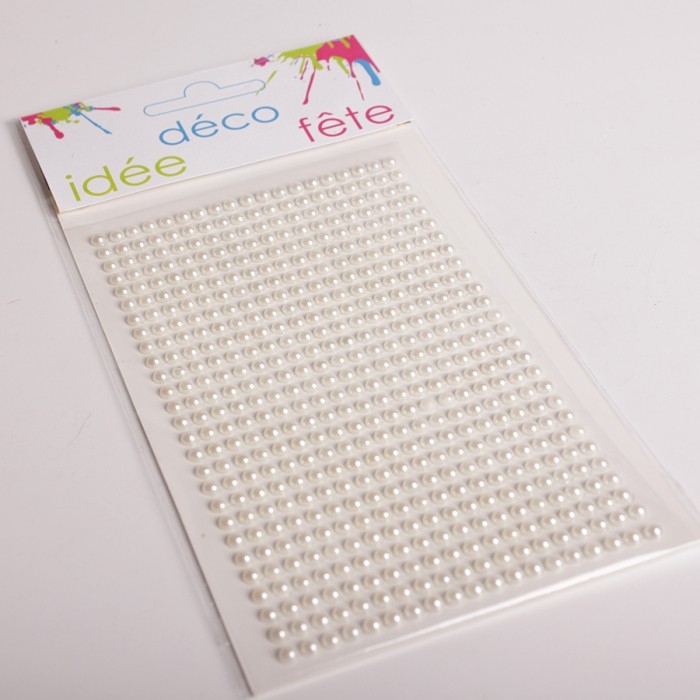 Plaquette de 513 petites perles nacrées à coller