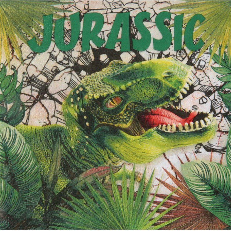 serviettes dinosaure